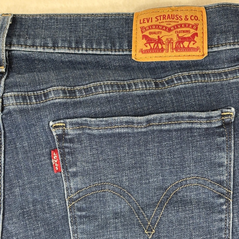 Levi's Classic Straight Jeans 14S W32 L28 Mid‎ Rise Denim - Picture 3 of 12